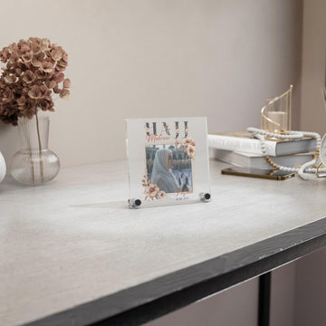 Hajj Mabroor Square Table Decor – Customizable Memory of Hajj - Islamic Wall Art Store