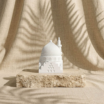 Kaaba, Al-Aqsa, Al-Nabawi, ensemble de 3 mosquées - Décoration de table islamique en pierre