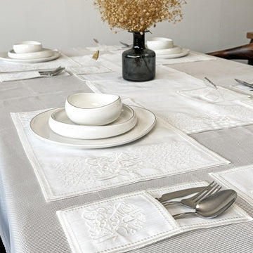 Home Kitchen Dining Table Decor 19 - Piece Cream Set for 6 - Islamic Wall Art Store