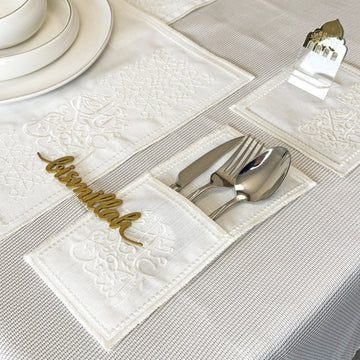Home Kitchen Dining Table Decor 19 - Piece Cream Set for 6 - Islamic Wall Art Store