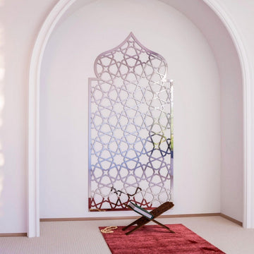 Home Prayer Niche Interior Mihrab - Islamic Gift | 8 - Pointed Star Motif - Islamic Wall Art Store