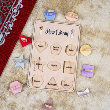How I Pray for Kids – Islamic Play Art Decor | Help Kids Love Salah - Islamic Wall Art Store