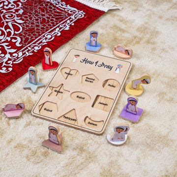 How I Pray for Kids – Islamic Play Art Decor | Help Kids Love Salah - Islamic Wall Art Store