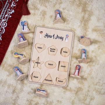 How I Pray for Kids – Islamic Play Art Decor | Help Kids Love Salah - Islamic Wall Art Store