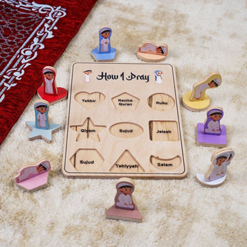 How I Pray for Kids – Islamic Play Art Decor | Help Kids Love Salah - Islamic Wall Art Store