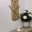 Vertical gold metal Mashallah calligraphy in an entryway, shared by @nunu_interior