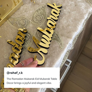 Ramadan Mubarak & Eid Mubarak Islamic Table Decor - Islamic Gift - Islamic Wall Art Store
