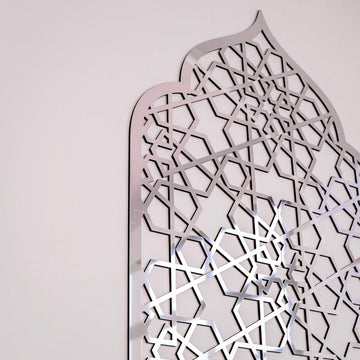 Interior Mihrab Wooden Prayer Niche - Islamic Home Decor | 6 - Pointed Star - Islamic Wall Art Store