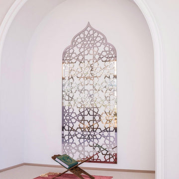 Interior Mihrab Wooden Prayer Niche - Islamic Home Decor | 6 - Pointed Star - Islamic Wall Art Store