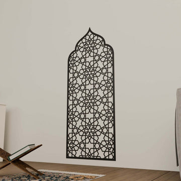 Interior Mihrab Wooden Prayer Niche - Islamic Home Decor | 6 - Pointed Star - Islamic Wall Art Store