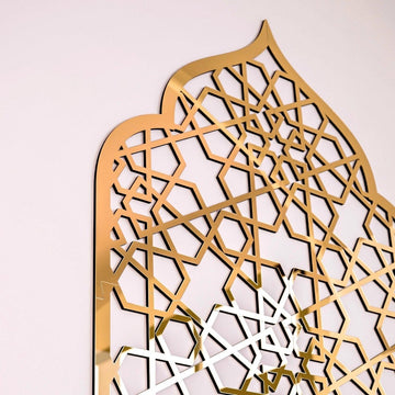 Interior Mihrab Wooden Prayer Niche - Islamic Home Decor | 6 - Pointed Star - Islamic Wall Art Store