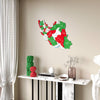 Colorful Iran Wooden Wall Map Heritage Home Decor
