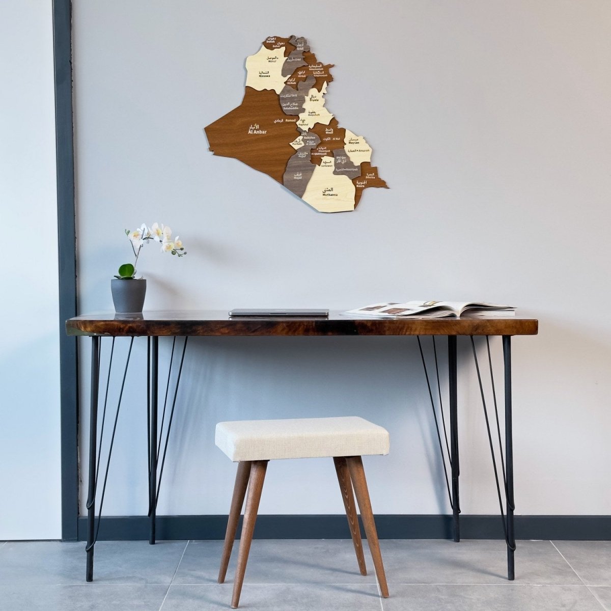 Iraq Deco Iraq Wooden Wall Map Islamic Wall Art Decor – Islamic Wall Art Store