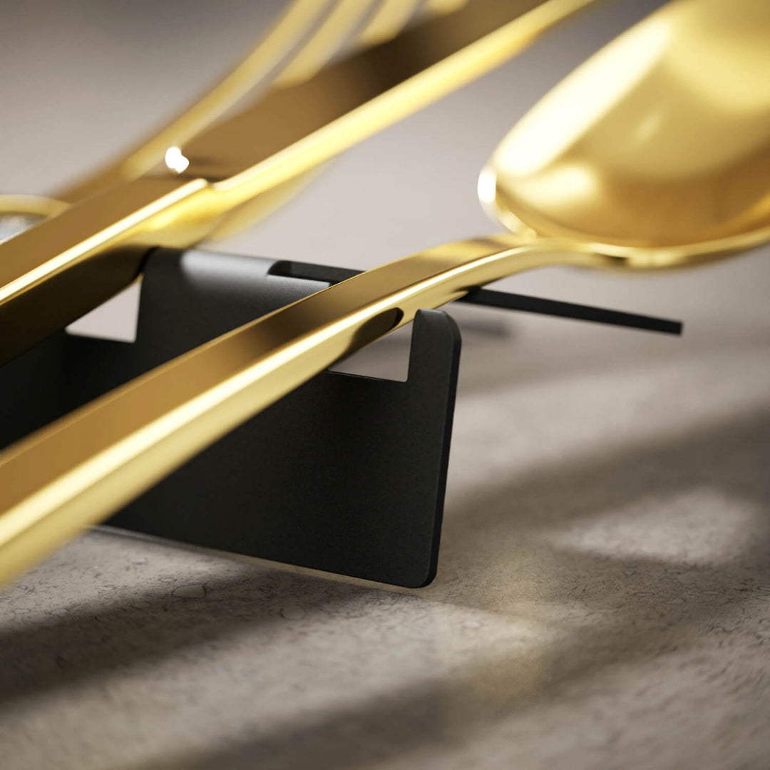 Crescent Moon Metal Cutlery Holder – Ramadan Table Decor