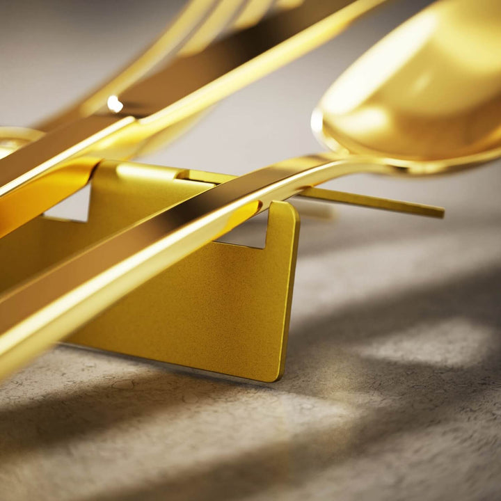 Crescent Moon Metal Cutlery Holder – Ramadan Table Decor