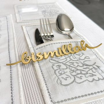 Islamic Dining Table Decor Silver Set for 6 | 19 - Piece - Islamic Wall Art Store