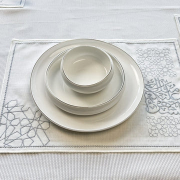 Islamic Dining Table Decor Silver Set for 6 | 19 - Piece - Islamic Wall Art Store