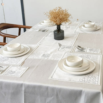 Islamic Dining Table Decor Silver Set for 6 | 19 - Piece - Islamic Wall Art Store