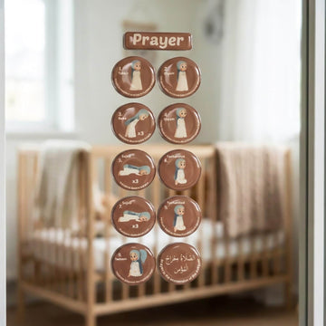 Wudu & Salah Visual Guide – 3D Resin Sticker for Kids