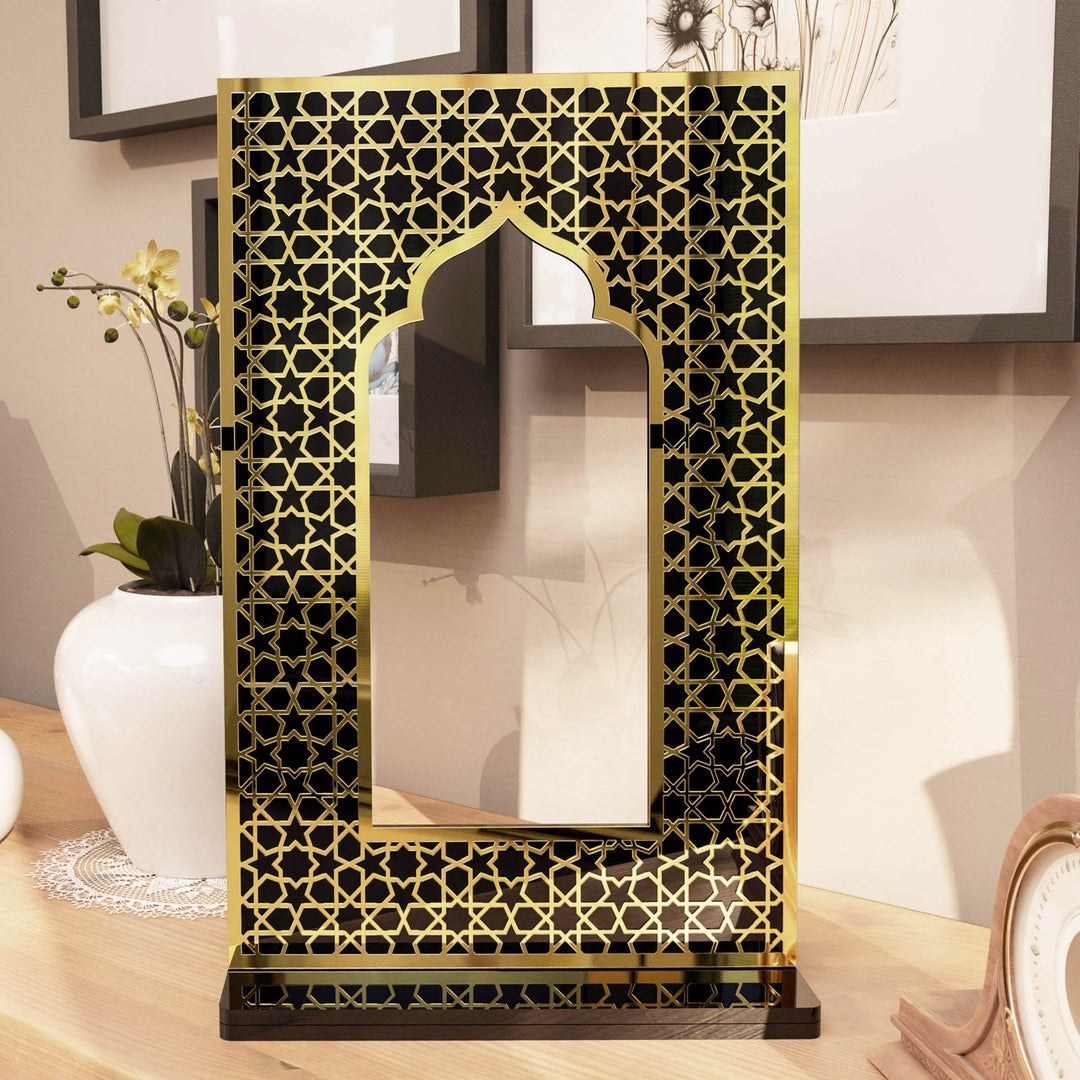 Islamic Mihrab Tabletop Decor – Modern Mosque Arch Art