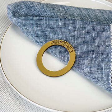Islamic Napkin Holder - Circular Thuluth Bismillah | Elegant Dining Table Decor - Islamic Wall Art Store