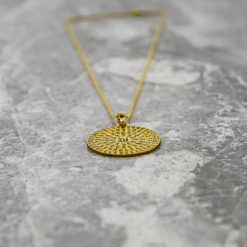 Islamic Necklace - Asma Ul Husna 18K Gold Plated Silver Pendant - Islamic Wall Art Store