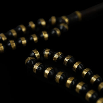 Islamic Prayer Beads | Engraved Kuka Wood Dhikr Misbaha - Islamic Wall Art Store