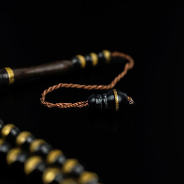 Islamic Prayer Beads | Engraved Kuka Wood Dhikr Misbaha - Islamic Wall Art Store