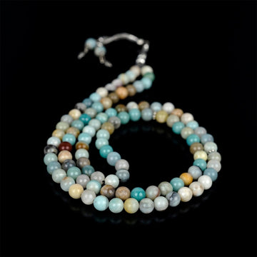 Islamic Prayer Beads | Multi - Colored Amazonite Stone Beads Dhikr Misbaha - Islamic Wall Art Store