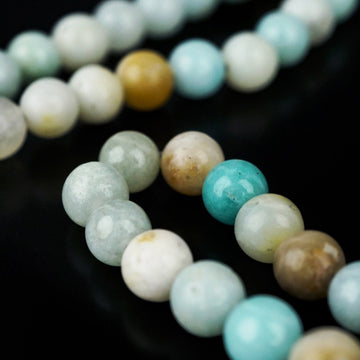 Islamic Prayer Beads | Natural Flower Amazonite Stone Beads Dhikr Misbaha - Islamic Wall Art Store