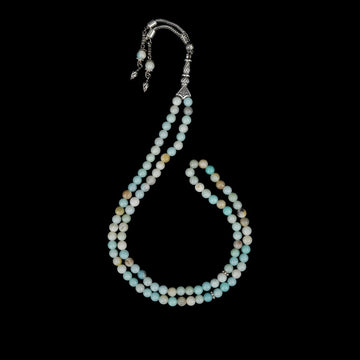 Islamic Prayer Beads | Natural Flower Amazonite Stone Beads Dhikr Misbaha - Islamic Wall Art Store