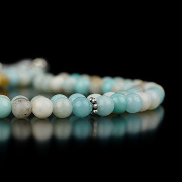Islamic Prayer Beads | Natural Flower Amazonite Stone Beads Dhikr Misbaha - Islamic Wall Art Store