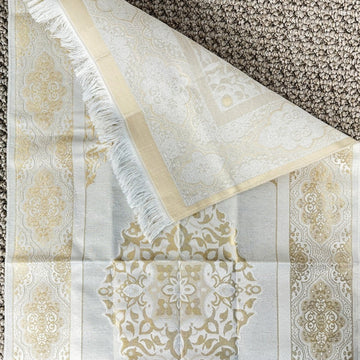 Islamic Prayer Rug Mat, Cream Color Prayer Set - Islamic Wall Art Store