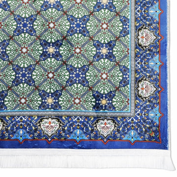 Islamic Prayer Rugs - Blue & Green Tile Patterns - Islamic Wall Art Store