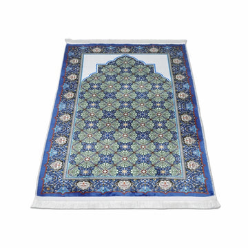 Islamic Prayer Rugs - Blue & Green Tile Patterns - Islamic Wall Art Store
