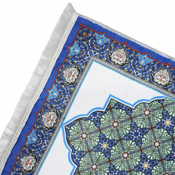 Islamic Prayer Rugs - Blue & Green Tile Patterns - Islamic Wall Art Store