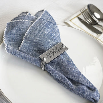 Thuluth Bismillah napkin holder with cord in silver