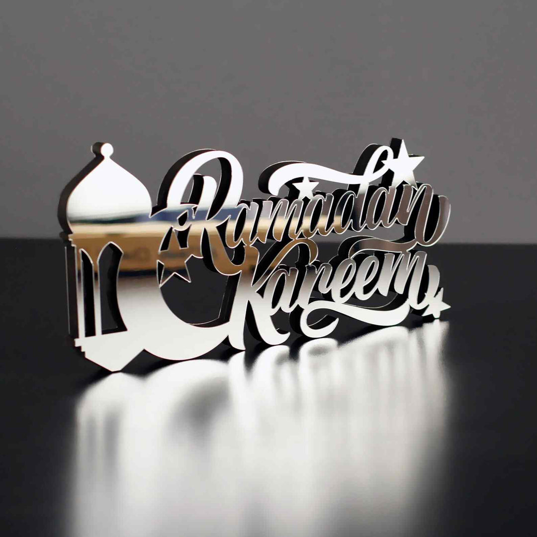 🎁 Ramadan Kareem Calligraphie anglaise Cadeau islamique Art de table (100 % de réduction)