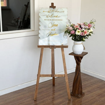 Islamic Wedding Sign - Glass Muslim Nikkah Mirror, Basmala & Surah An - Naba 8 - Islamic Wall Art Store