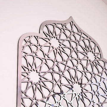 Islamic Wooden Interior Mihrab for Home Prayer Space | 12 - Pointed Star - Islamic Wall Art Store