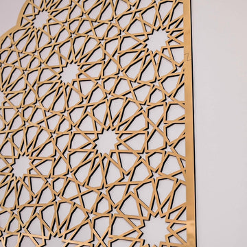 Islamic Wooden Interior Mihrab for Home Prayer Space | 12 - Pointed Star - Islamic Wall Art Store