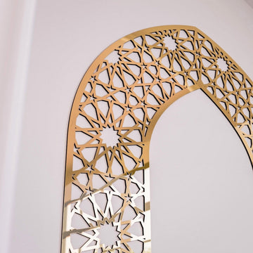 Islamic Wooden Mihrab Decor - Prayer Room Ideas | 12 - Pointed Star Motif - Islamic Wall Art Store