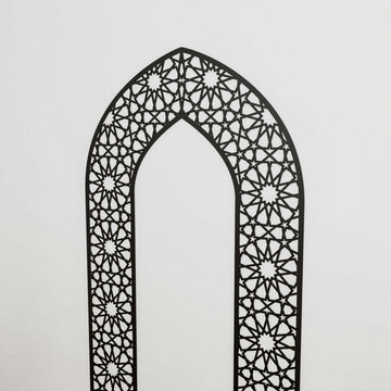 Islamic Wooden Mihrab Decor - Prayer Room Ideas | 12 - Pointed Star Motif - Islamic Wall Art Store