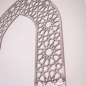 Islamic Wooden Mihrab Decor - Prayer Room Ideas | 12 - Pointed Star Motif - Islamic Wall Art Store