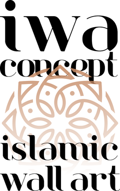 Geometrisches Logo von IWA Concept in Kupfer auf Schwarz
