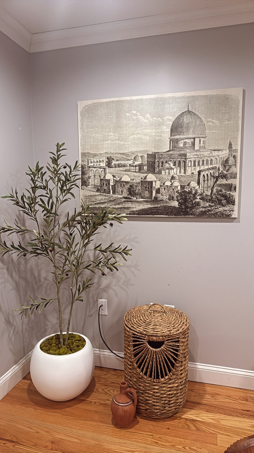 Art mural islamique sur toile - Masjid Al Aqsa, croquis historique du Dôme du Rocher