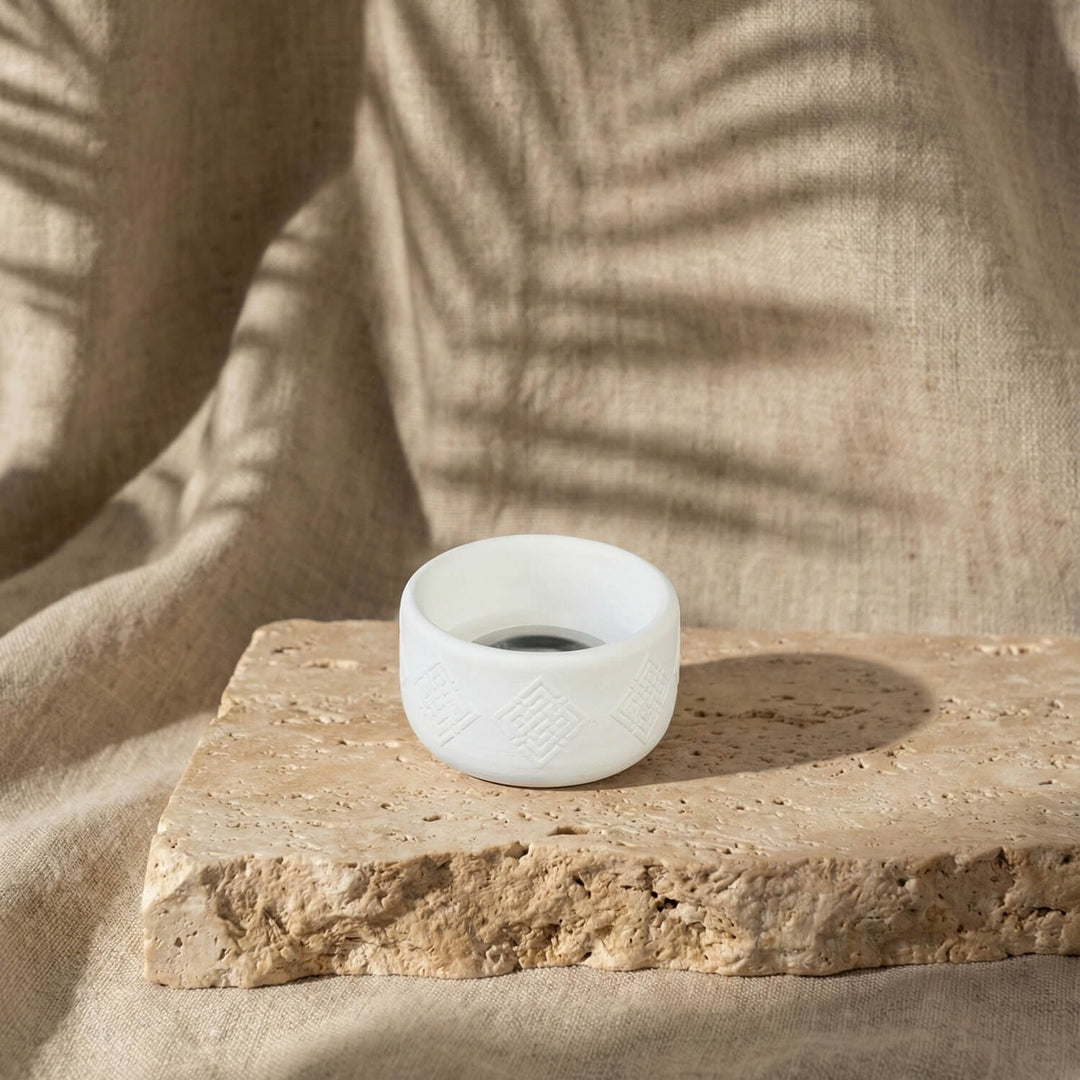 4 Dhikr Stone Cast Mabkhara – Geometric Kufic Incense Burner