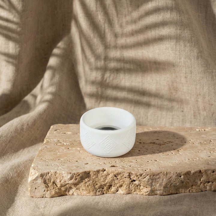 4 Dhikr Stone Cast Mabkhara – Geometric Kufic Incense Burner