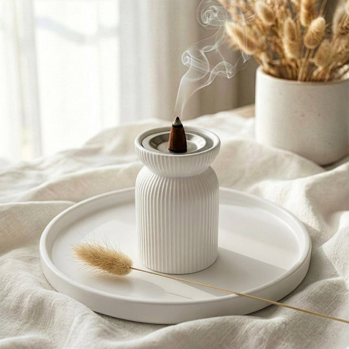 Modern Tiered Stone Mabkhara (Set of 3) – Minimalist Incense Burners