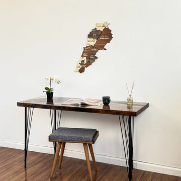 Lebanon Wooden Wall Map, Wood Islamic Wall Art Decor - Islamic Wall Art Store